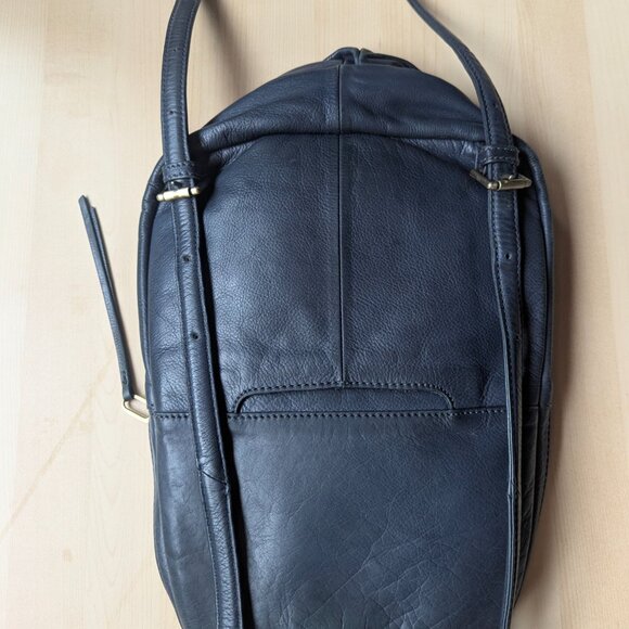 Hobo International Navy Blue Leather Vespa Convertable Backpack Satchel - Picture 6 of 15